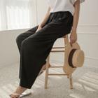Textured Wide-leg Pants In 2 Lengths
