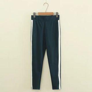 Contrast Trim Slim Fit Pants