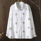 Floral Embroidery Shirt