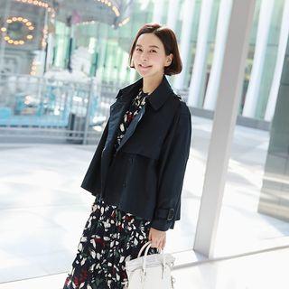 Dip-back Oversized Trench Jacket