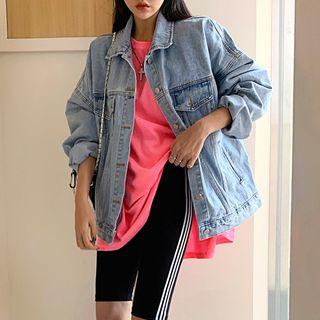 Wide-sleeve Oversized Denim Jacket