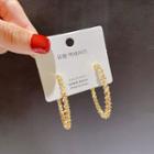 Alloy Hoop Earring E1945 - 1 Pair - Gold - One Size