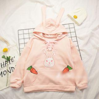 Rabbit Ear Lace-up Hoodie