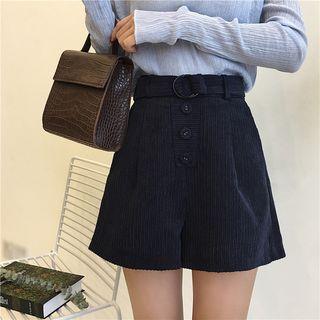 High Waist Corduroy Shorts