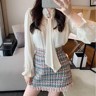 Set : Tank Top + Shirt + Skirt