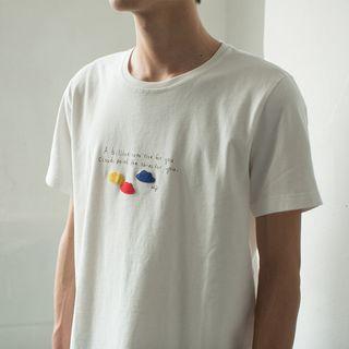 Cloud Detail Short-sleeve T-shirt