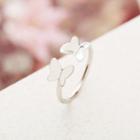 Butterfly Alloy Open Ring A03-01-09 - Silver - One Size