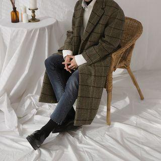 Two-button Wool Blend Long Coat