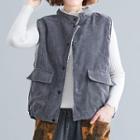 Corduroy Button Vest