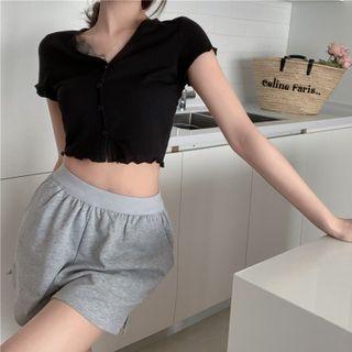 Short-sleeve Lettuce Edge Top / Shorts