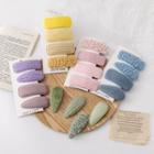 Set Of 4: Fleece Hair Clip