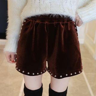 Studded Velvet Shorts