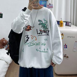 Long-sleeve Dinosaur Print Sweatshirt