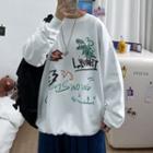 Long-sleeve Dinosaur Print Sweatshirt