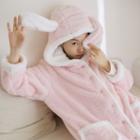 Rabbit Ear Accent Fleece Midi Robe