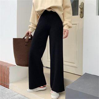 Pipe-trim Sweat Pants Black - One Size