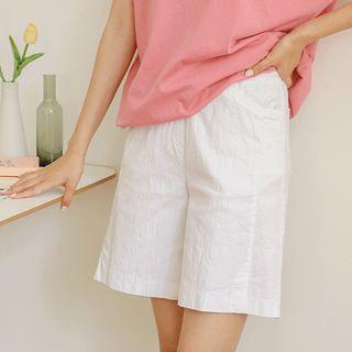 Stitched-detail Slit-side Shorts