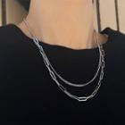 Double-layered Necklace Necklace - One Size
