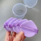Set Of 6: Powder Puff With Case With Case - Set Of 6 - Purple - One Size