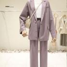 Plain Single Breasted Blazer / Plain Pants
