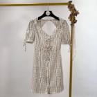 Open-back Short-sleeve Mini Dress