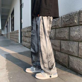 Tie-dye Print Drawstring-cuff Sweatpants