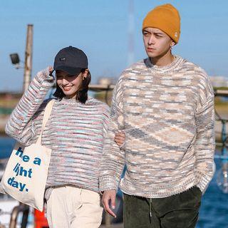 Couple Matching Melange Knit Sweater