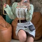 Strapless Top / Long-sleeve Top / A-line Skirt