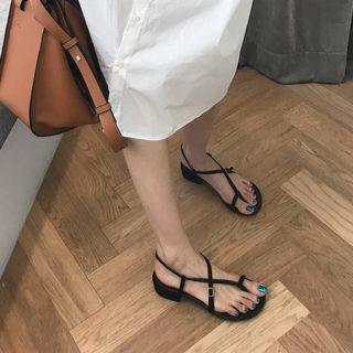 Roman Cross Strap Flat Sandals
