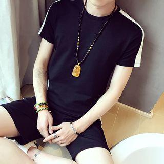 Set: Short-sleeve Two Tone T-shirt + Shorts