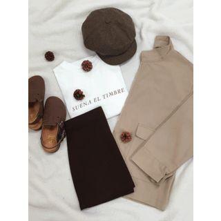 High-neck Dual-pocket Zip-up Jacket