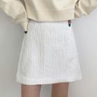 Textured Mini Fitted Skirt