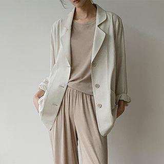 Loose-fit Textured Blazer