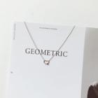 Rhinestone Heart Pendant Necklace Gold - One Size