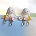Set Of 2: Rabbit Hair Stick N32 - White - One Size