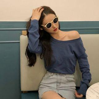 Long-sleeve Open Back Tee