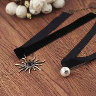 Sun Choker Sun Flower - Black & Bronze - One Size