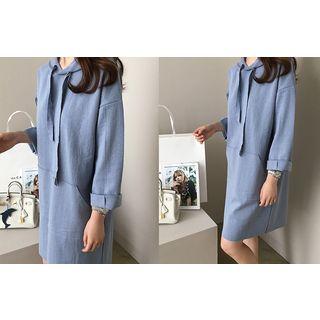 Kangaroo-pocket Hooded Dress