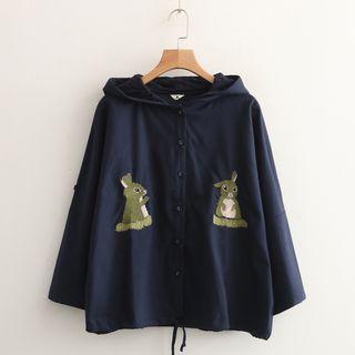 Embroidered-rabbit Hooded Jacket