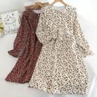 Floral Printed Long-sleeve Dress