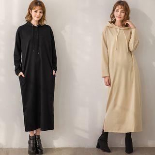 Hooded Midi Shift Dress