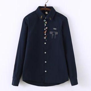 Buttoned Embroidered Shirt