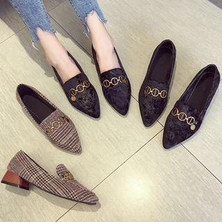 Low Heel Pointy Loafers