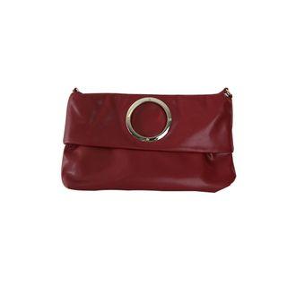 Hoop-accent Fold-over Clutch