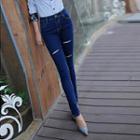 Cut Out Skinny Jeans