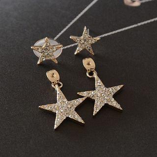 Rhinestone Star Ear Jackets