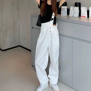 Straight Leg Suspender Pants