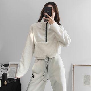 Half-zip Drawstring Fleece Pullover