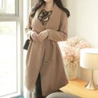 Shawl-collar Wrap-front Trench Coat With Belt