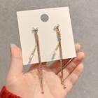 Rhinestone Fringed Earring 1 Pair - E1698 - Gold - One Size